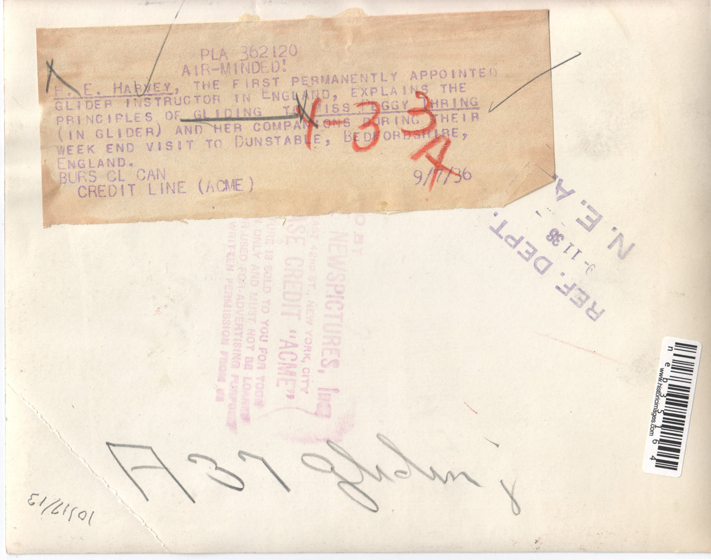 Alternate view of Vintage Black and White Photograph of Women in Aviation at Early Air Show – 1930s - Image: Folder14-6