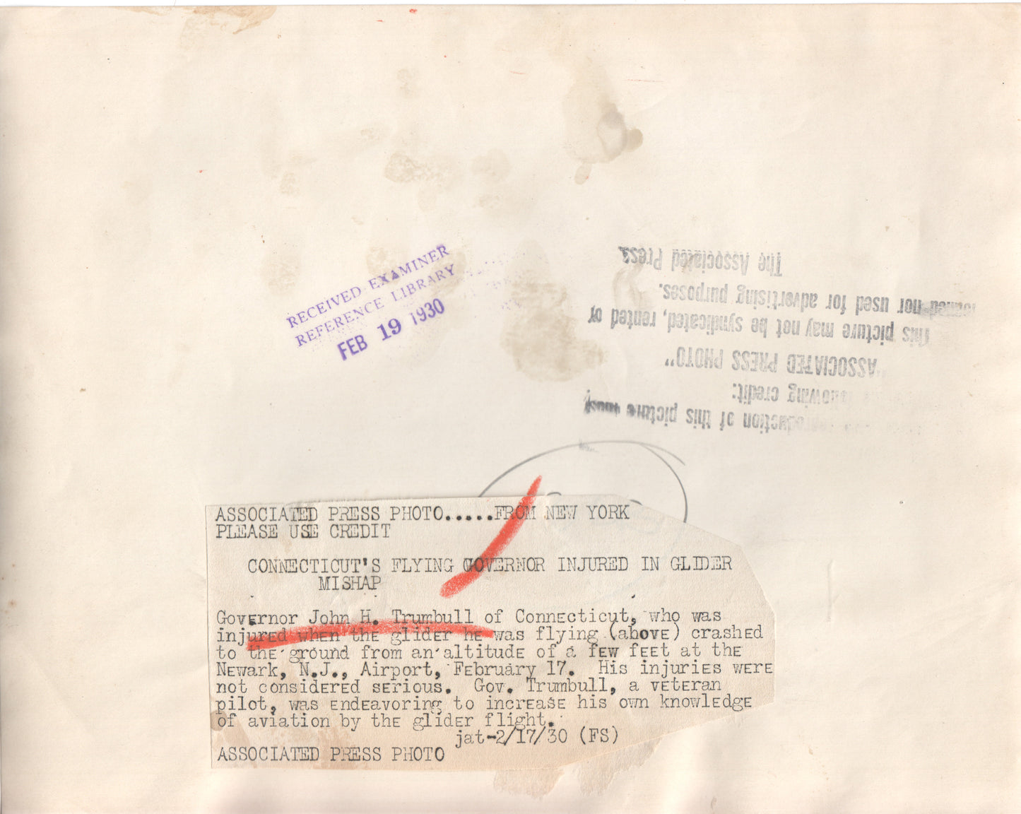 Alternate view of Vintage Black-and-White Photograph of a Pilot in Early Aircraft, Circa 1920s - Image: Folder17-20