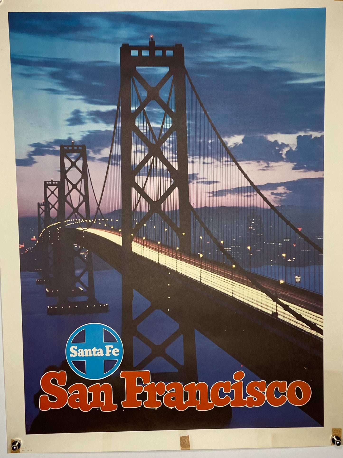 Vintage poster of the San Francisco Bay Bridge. - File: IMG_1672.JPG