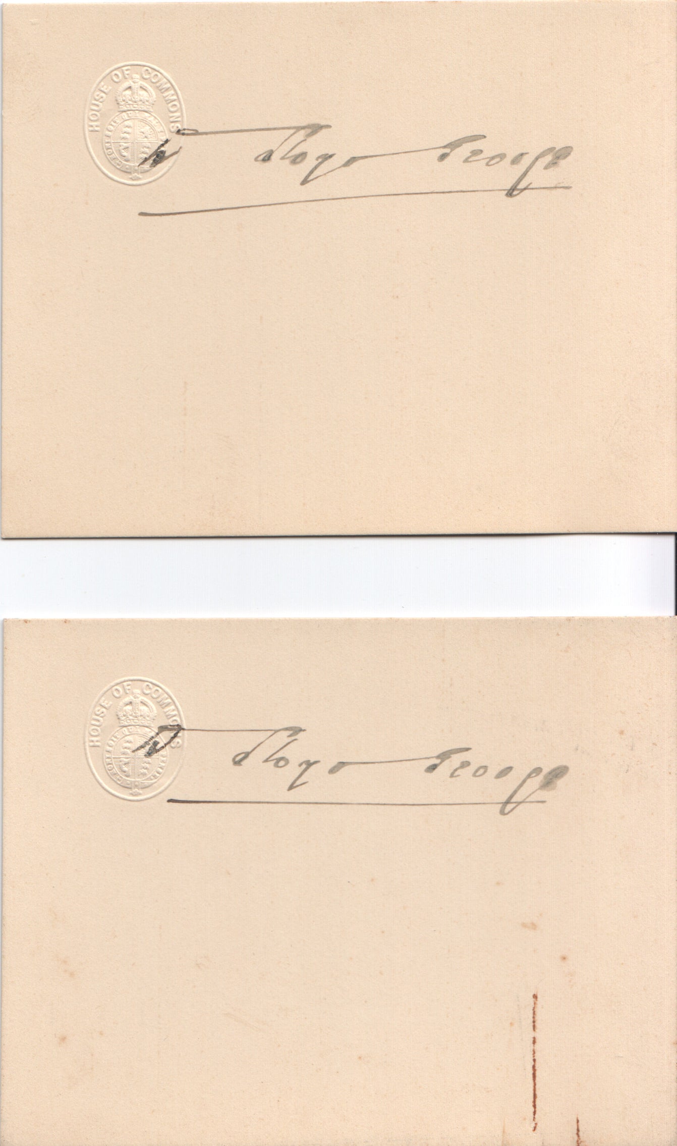 Alternate view of Historical Letter from Lloyd George, February 8, 1927, with Autographs Mention