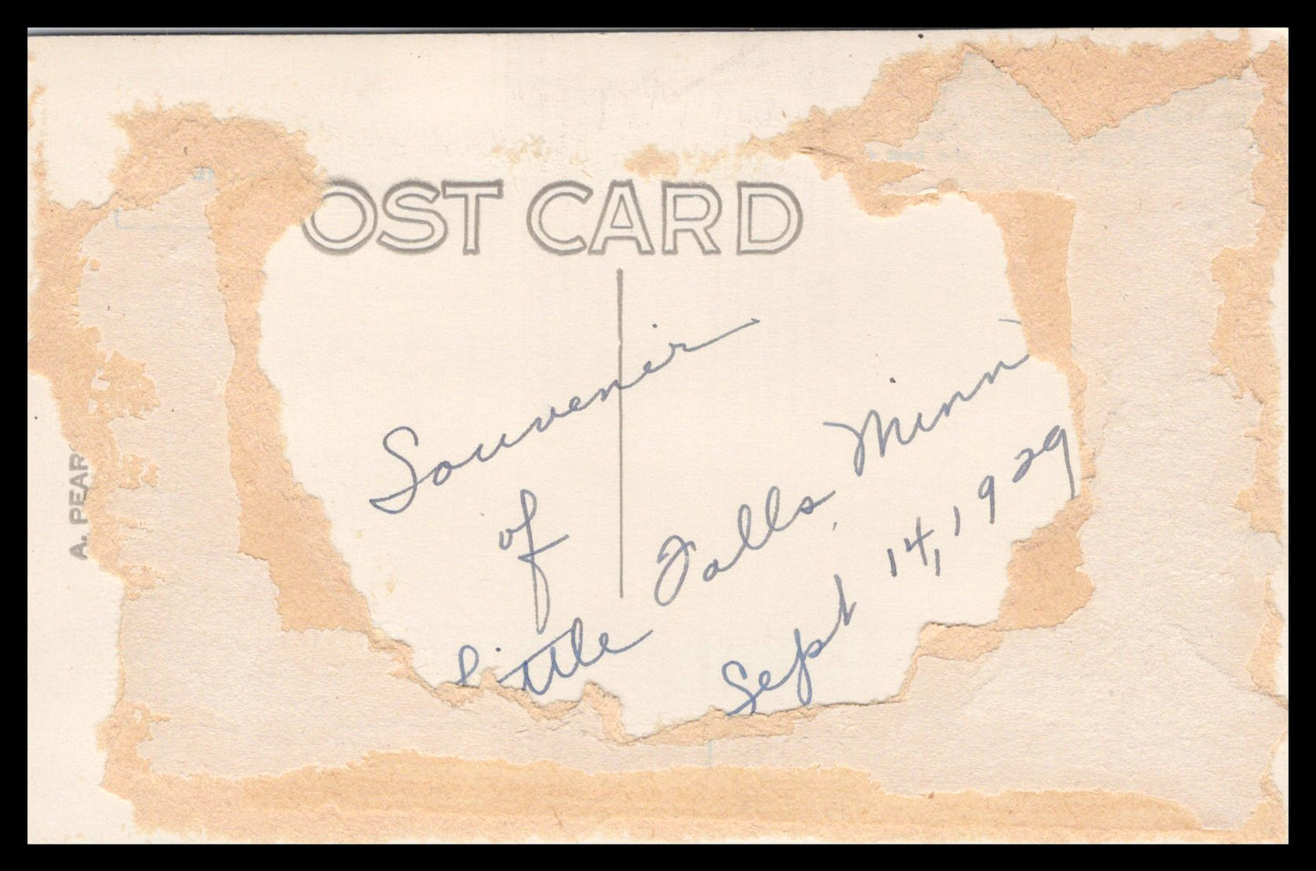 Charles Lindbergh at Home Postcard – Little Falls, Minnesota (1929 Souvenir)