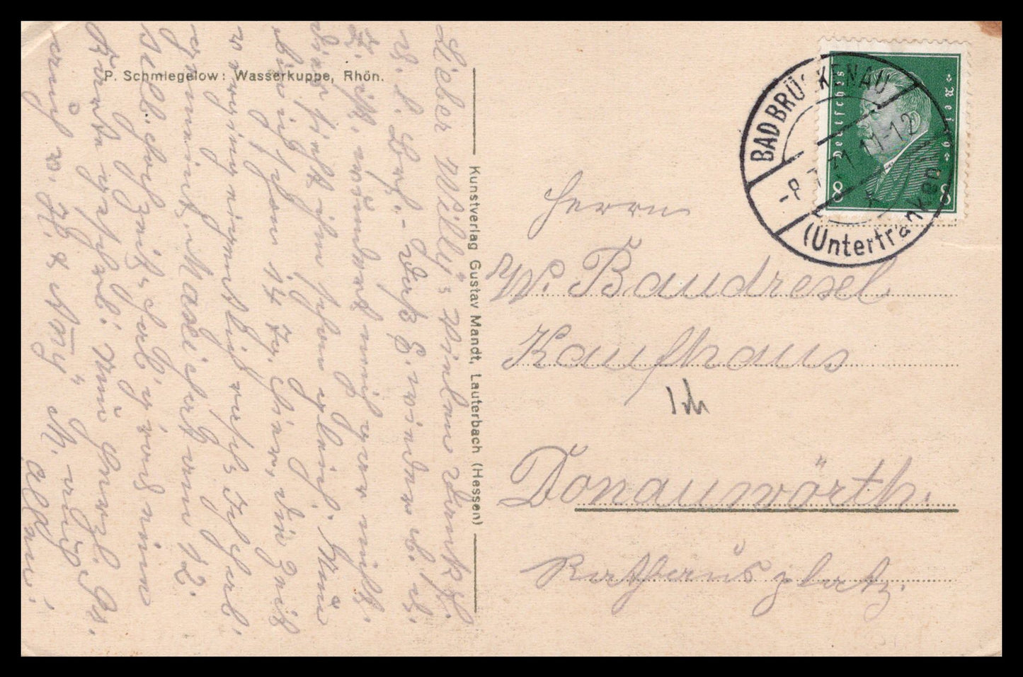 1929 Wasserkuppe Rhön Glider Postcard – Schmiegelow Artwork
