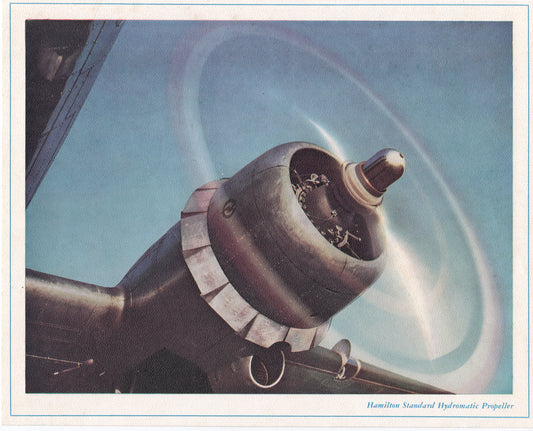 Vintage postcard featuring a Hamilton Standard Hydromatic Propeller. - Image: Folder28-28