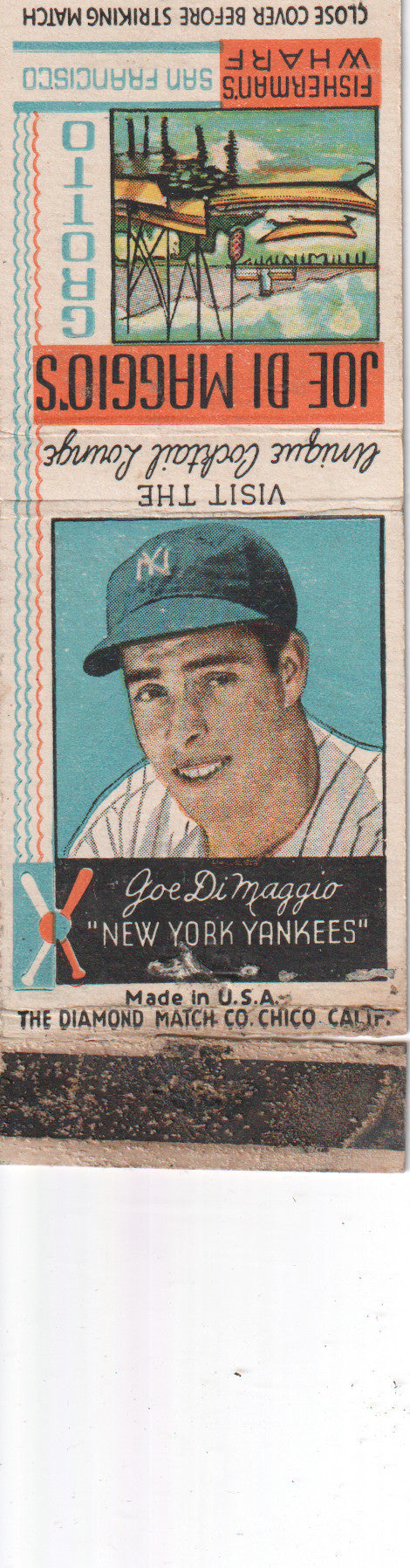 Vintage Joe DiMaggio matchbook featuring Fisherman's Wharf design - Image: 2025-04-12-0007