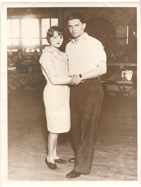 Black and white photo of a couple dancing in the 1930s. - Image: Folder24-17