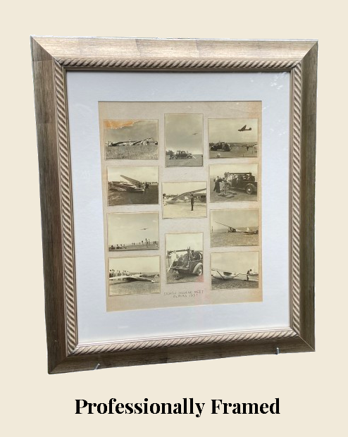 1937 Elmira National Soaring Meet – Original 11-Photo Collection Featuring Richard du Pont, Peter Riedel & Harland Ross
