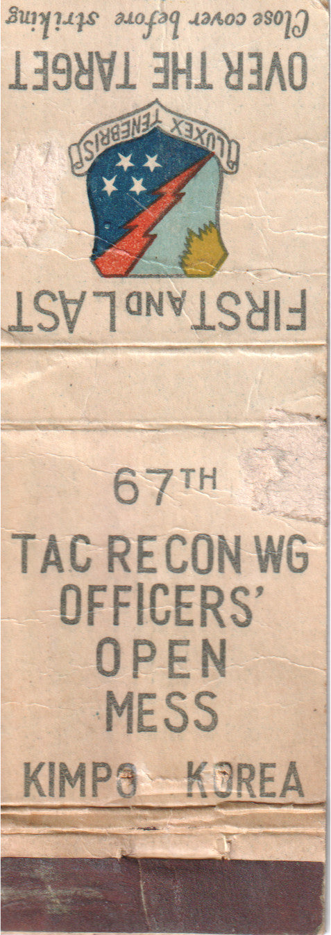 Vintage officers' open mess card from the 67th Tactical Reconnaissance Wing in Korea. - Image: 2025-04-12-0036