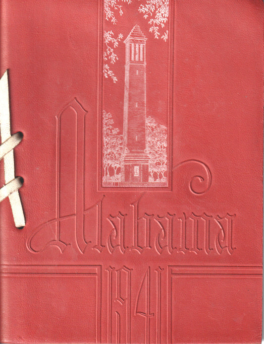 1984 University of Alabama yearbook with a red cover and embossed design - Image: 2025-04-13-0033