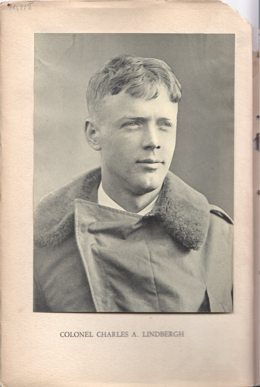 Vintage photograph of Colonel Charles A. Lindbergh in a flight jacket. (File: Folder6-10.jpg)