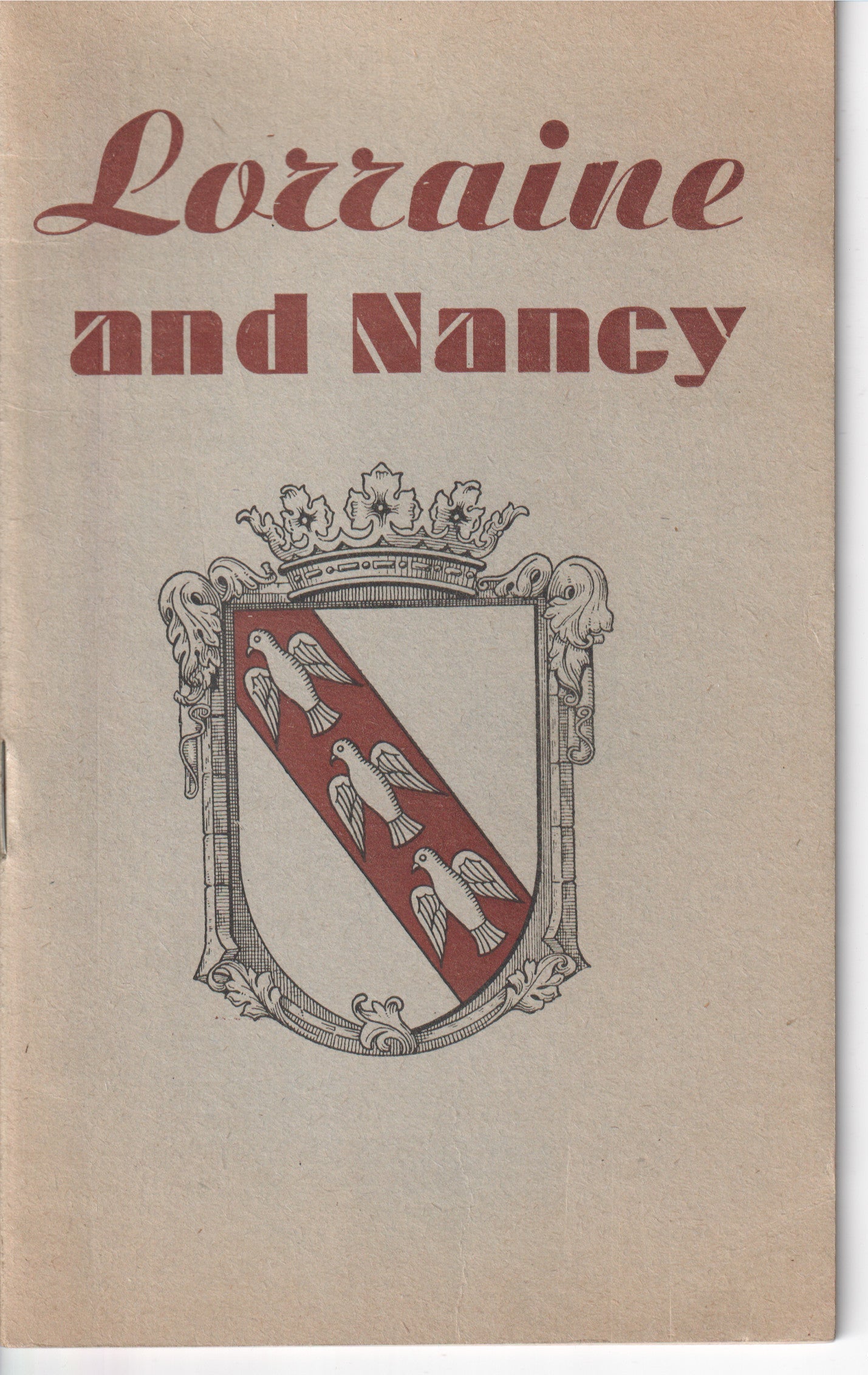 Vintage booklet cover featuring "Lorraine and Nancy" with a heraldic crest. - Image: 2025-04-13-0022