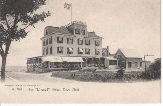 Vintage postcard of The Linwood Hotel in Pigeon Cove, Massachusetts. - Image: 2025-04-13-0050