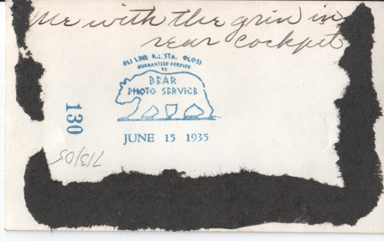 Alternate view of Vintage Black and White Photograph of an Airplane in Flight, 1936 - Image: Folder9-4