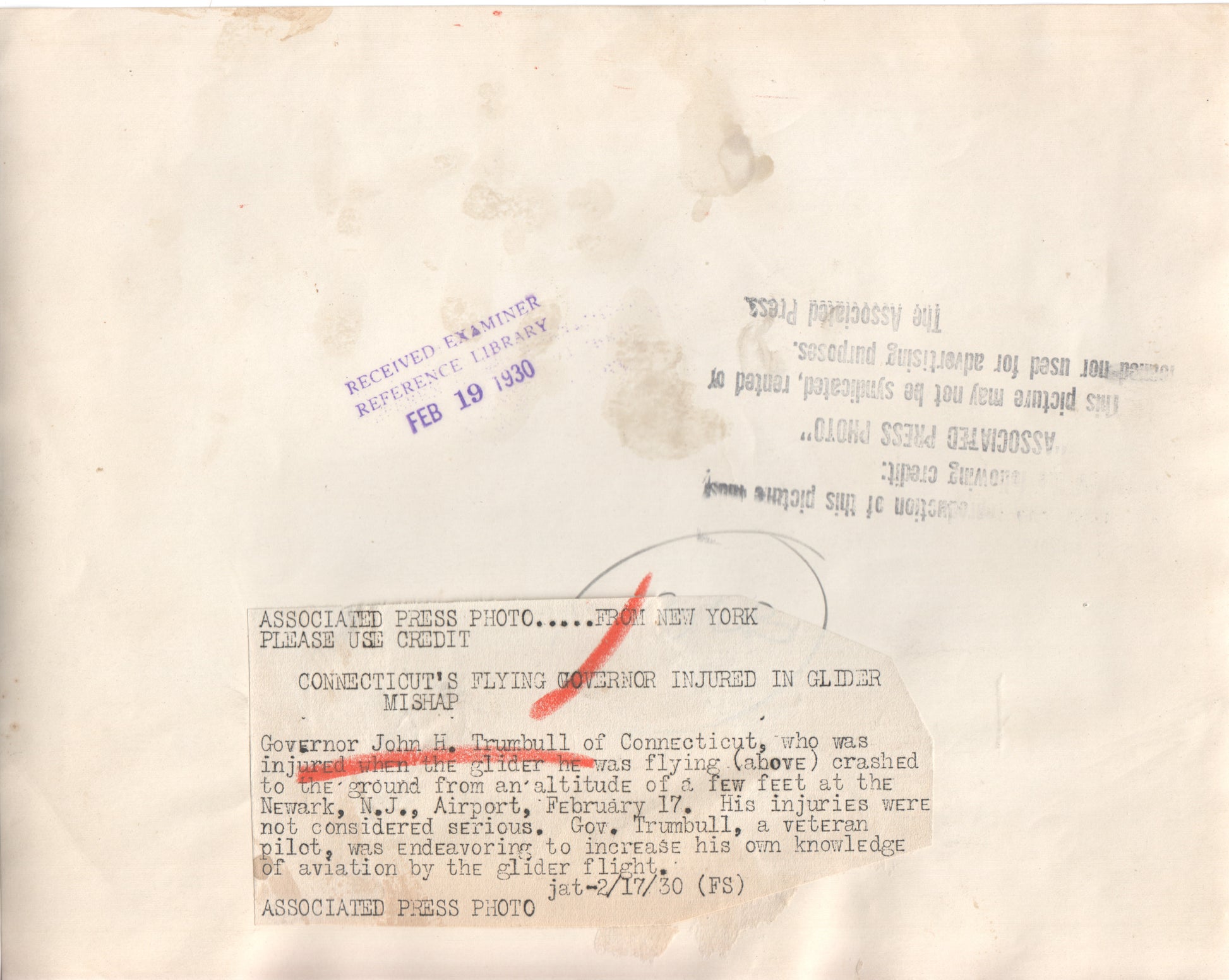 Alternate view of Vintage Black-and-White Photograph of a Pilot in Early Aircraft, Circa 1920s - Image: Folder17-20