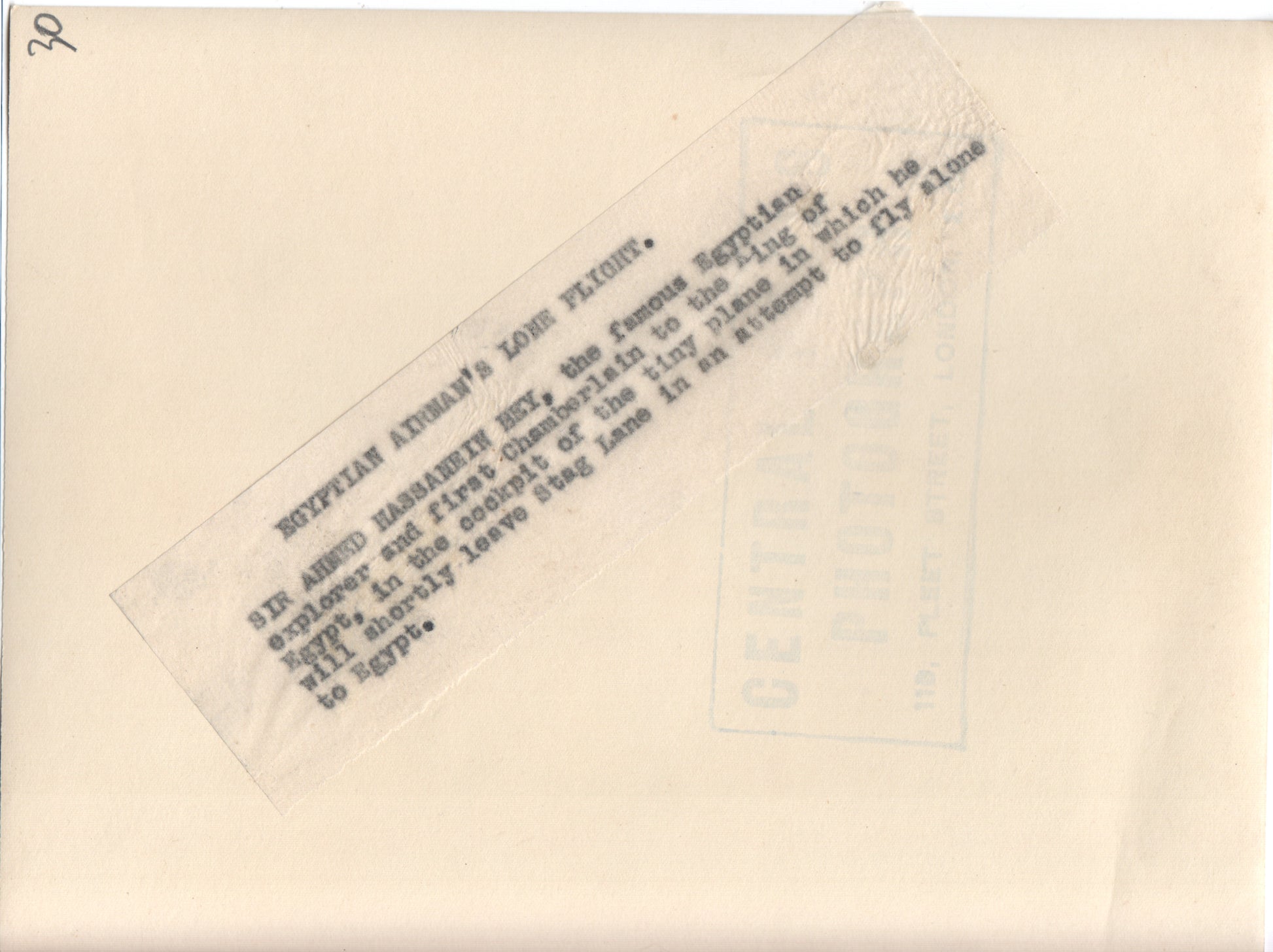 Alternate view of Vintage Aviator Photograph - Leather-clad Pilot in Historic Biplane - Image: Folder28-20