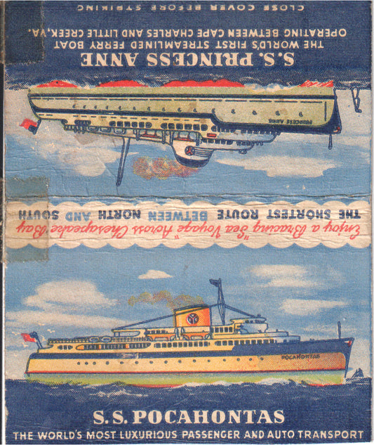 Vintage postcard of the S.S. Pocahontas steamship - Image: 2025-04-12-0034