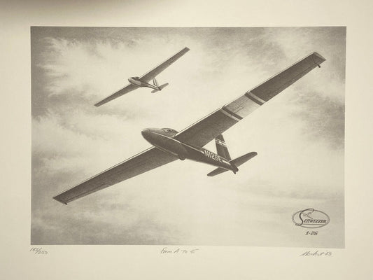 Limited Edition Lithograph of the Schweizer 1-26 "From A to E" by Mike Machat