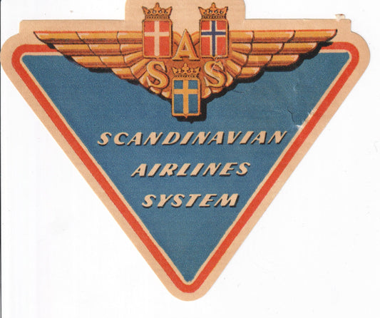 Vintage Scandinavian Airlines System enamel badge with wings - Image: 2025-04-12-0041