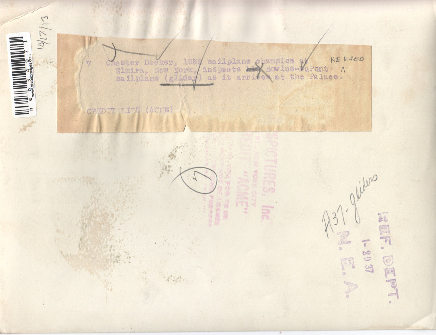 Alternate view of Vintage 1930s Aeronautical Engineering Photograph Featuring Distinctive Aircraft Model and Pioneering Designers - Image: Folder14-8