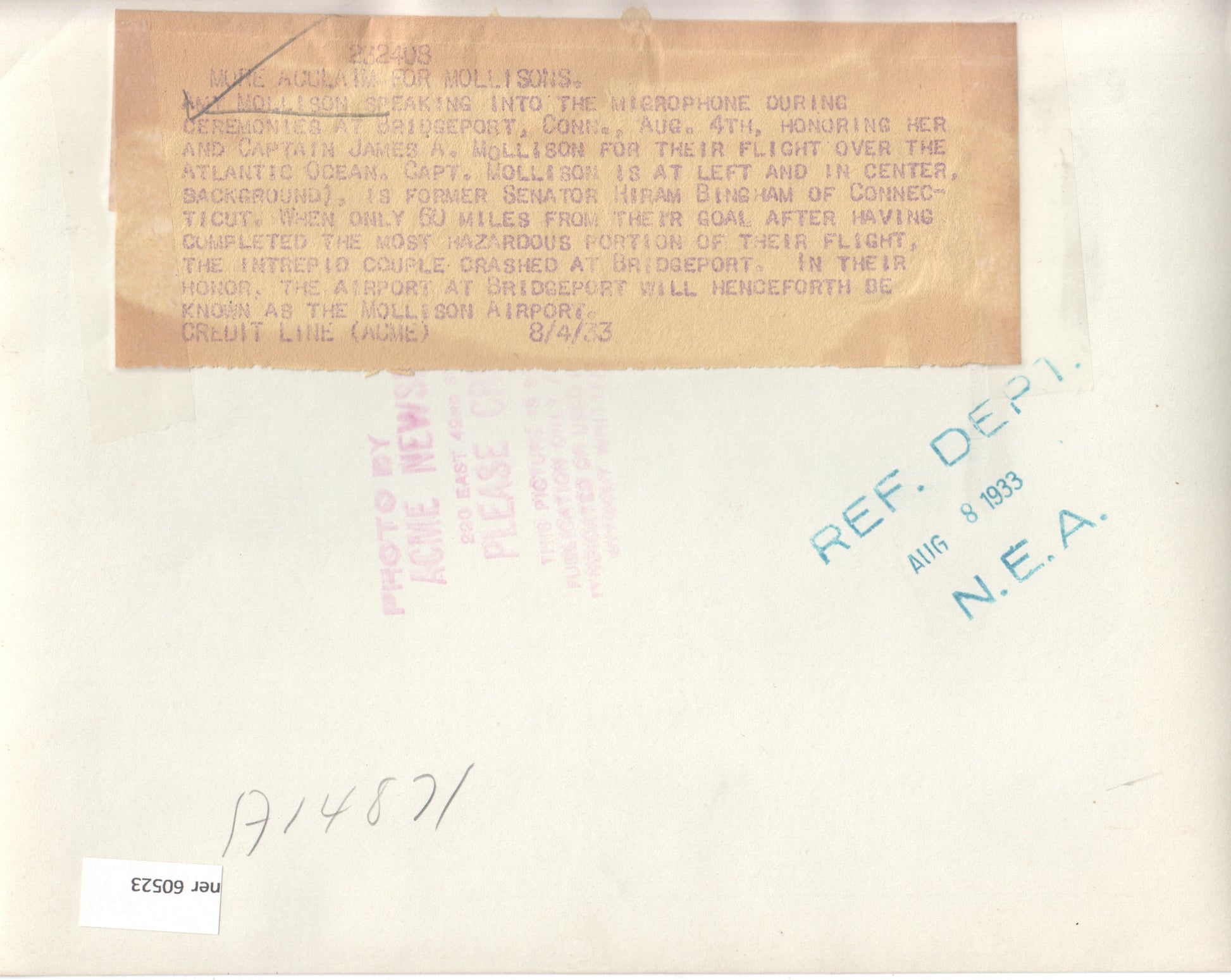 Alternate view of Vintage Black and White Photograph of a Historical Speech Event with American Flag, 1930s - Image: Folder18-2